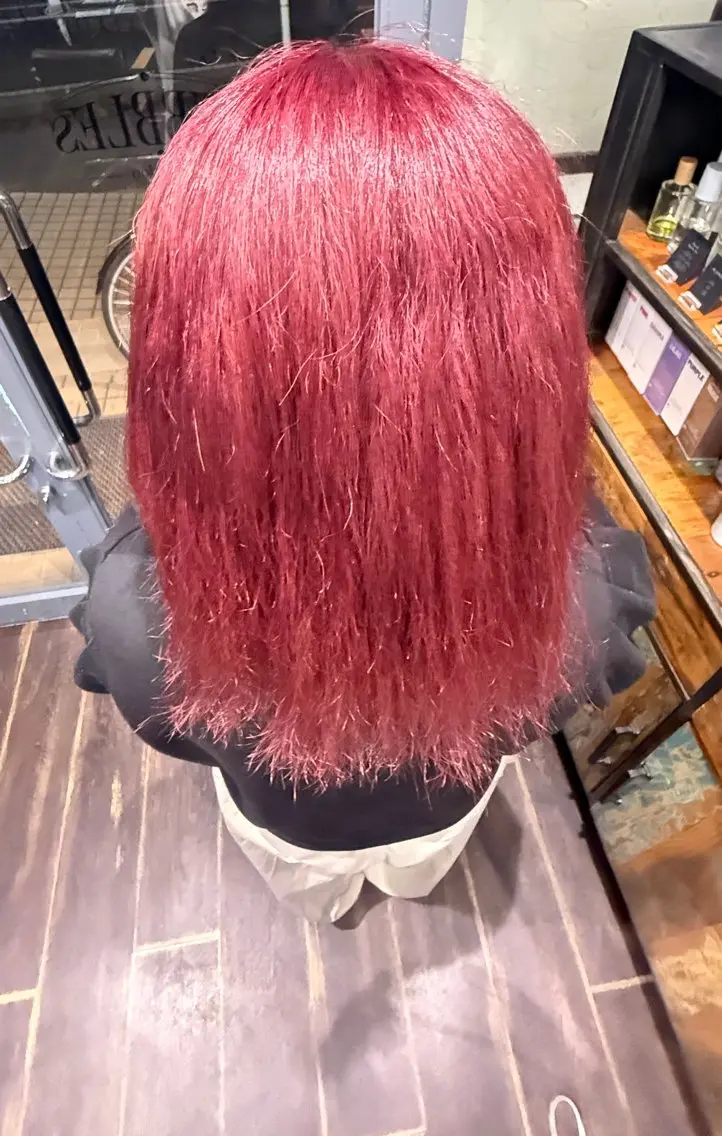 ミディアム ヘアカラー 福島 優奈のヘアスタイル