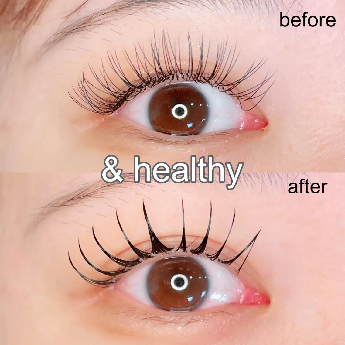 【& healthy(アンドヘルシー)+フラット140本】エクステ装着後にパーマをかける最新メニュー🎀の写真