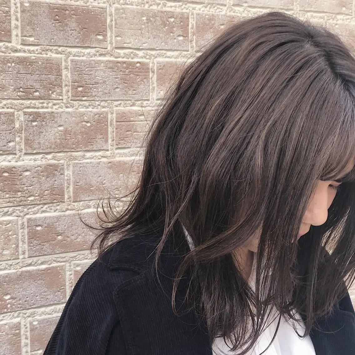ミディアム カラー ブラウンカラー ココアブラウン ハイライトカラー ハイライト ヘアカラー トリートメント 樋野 亮のヘアスタイル