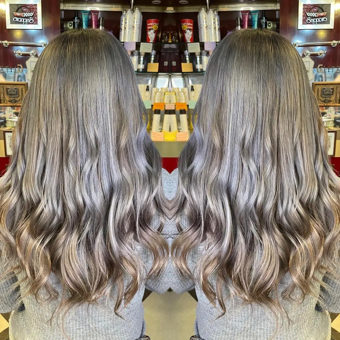セミロング カラー トリートメント 👑派手髪/カット 👑ANRYのヘアスタイル
