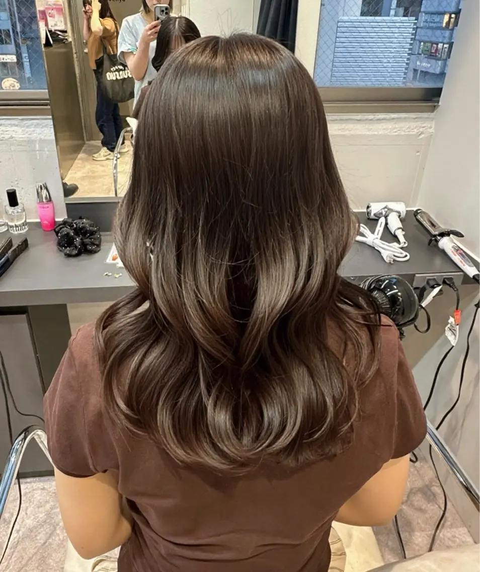 ミディアム カラー ヘアアレンジ 透明感カラー🫧／ Ke-naのヘアスタイル