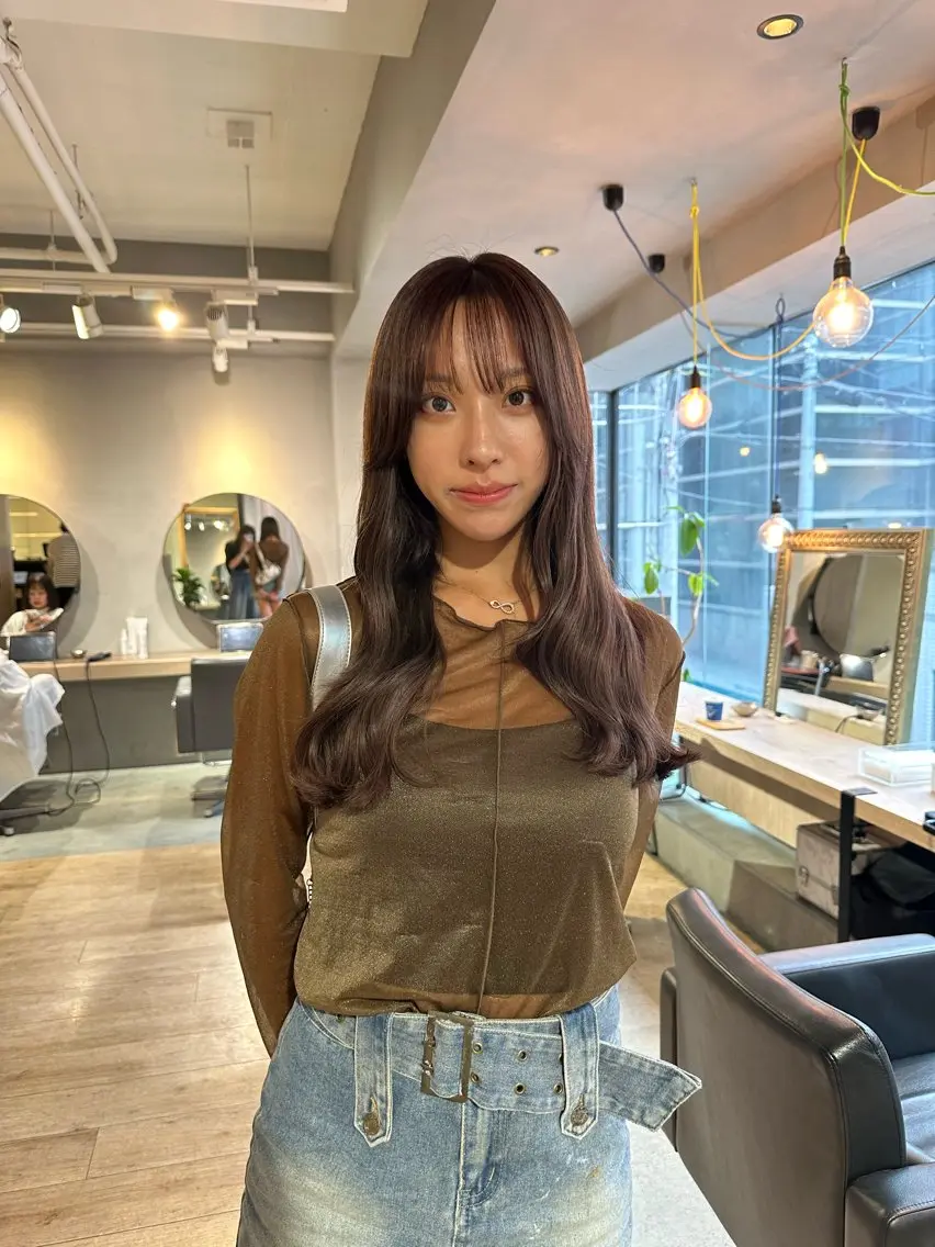 ロング カラー カット ヘアカラー エクステ 美髪・シールエクステ ホソタニリョウコのヘアスタイル