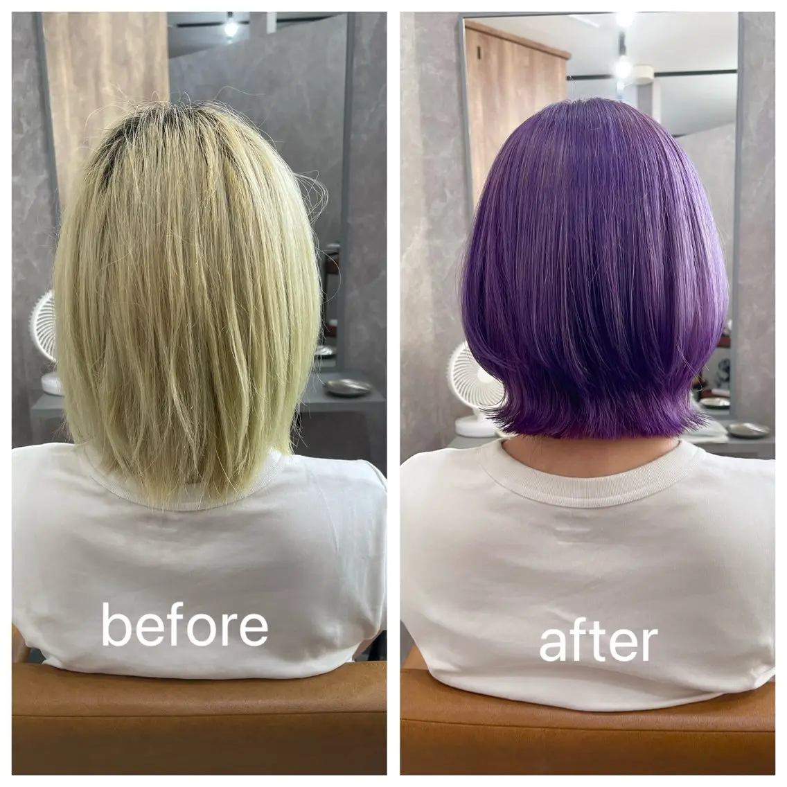 カラー ラベンダーカラー カット ヘアカラー Maison Toi 山﨑 麻生のヘアスタイル