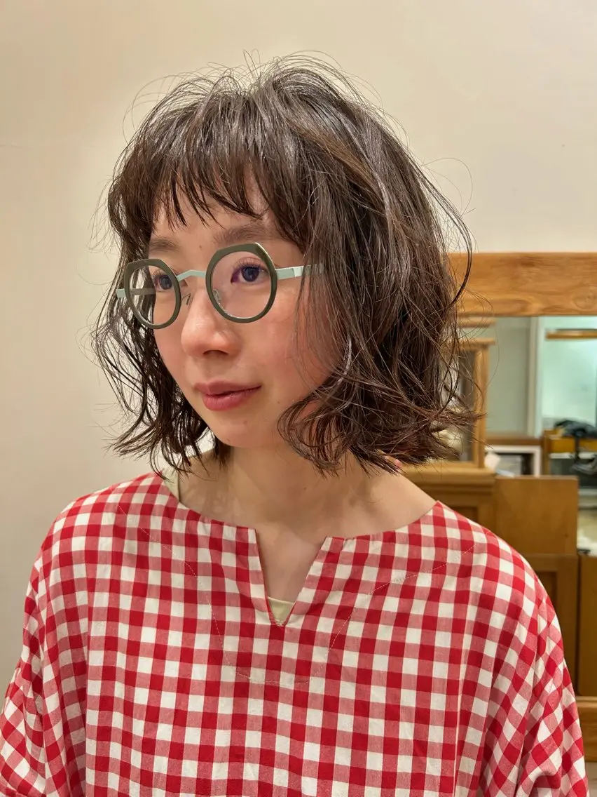 ミディアム カラー カット ヘアカラー トリートメント 透明感カラー 🦙なりたりみのヘアスタイル