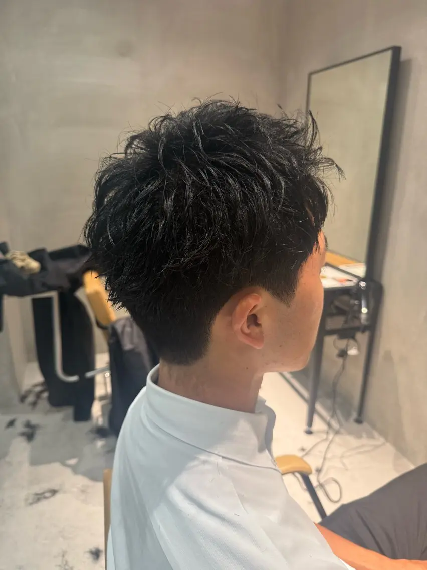 パーマ メンズ カット パーマ メンズ特化/ニュア ンス/フェザー/高崎のヘアスタイル