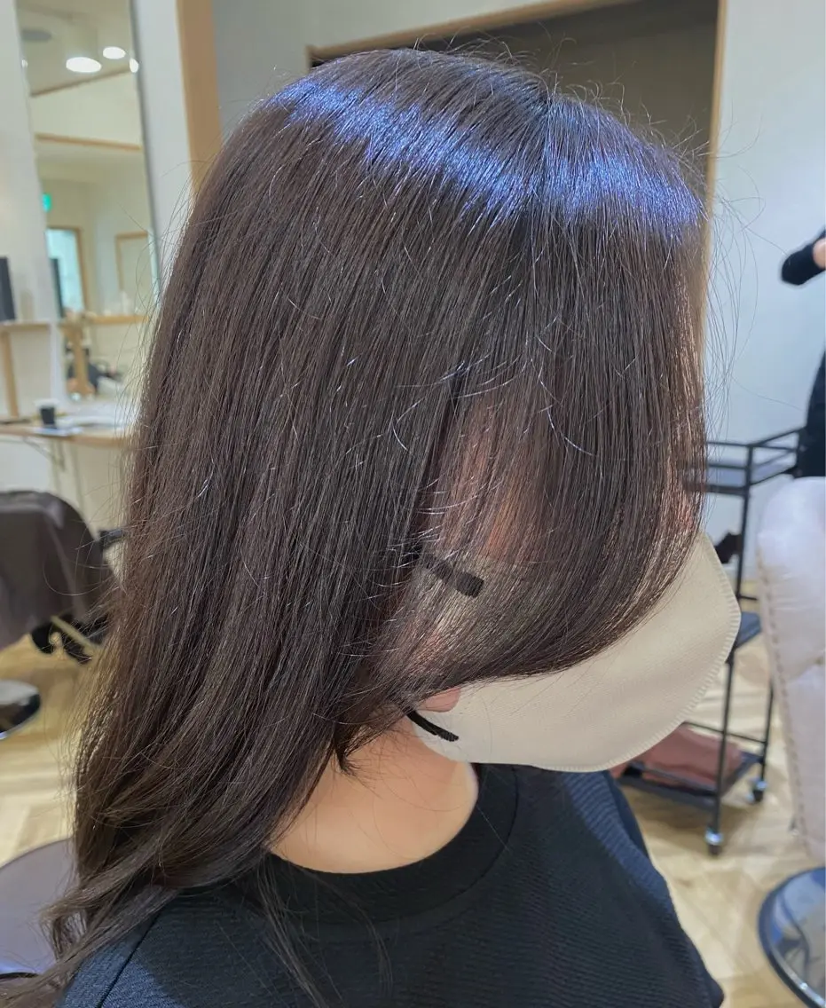 ロング アッシュ アッシュブラウン 韓国ヘア・カラー 🩵SHIZUKUのヘアスタイル