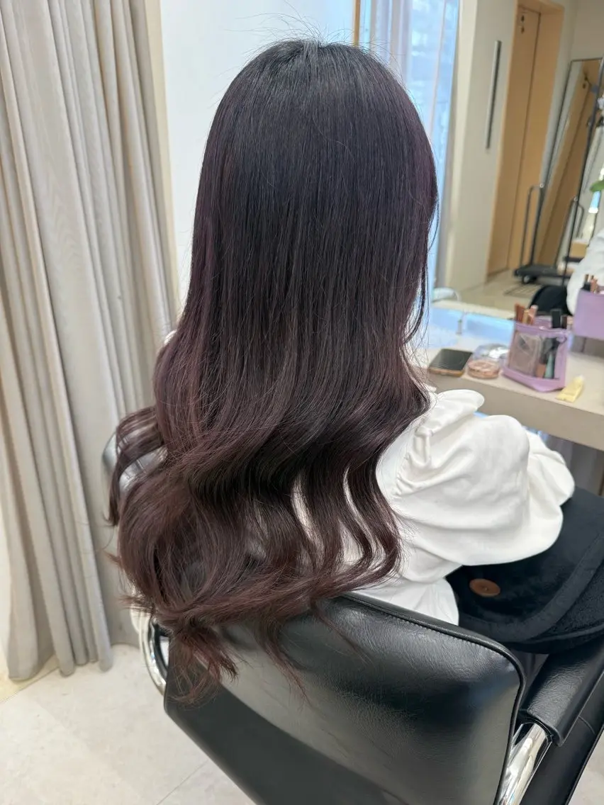 ロング カラー カット ヘアカラー トリートメント ヘッドスパ haru 髪質改善サロンのヘアスタイル