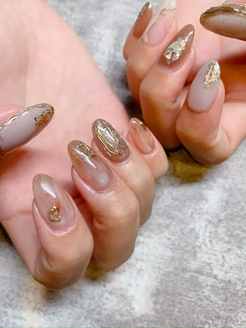 ネイル アートネイル ジェルネイル グラデーション キラキラネイル ラメ(グリッター) claire. nailのネイルデザイン