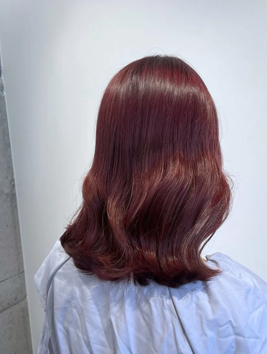 セミロング カラー ヘアアレンジ カット ヘアカラー newi 天王寺 🪐airiのヘアスタイル