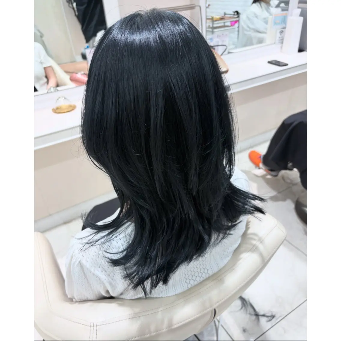 セミロング カラー ヘアアレンジ 韓国ヘア 🎀中川綾乃🎀のヘアスタイル