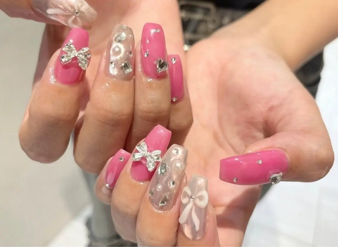 オフあり️🩵持ち込みデザイン(ネイルモデル様)の写真