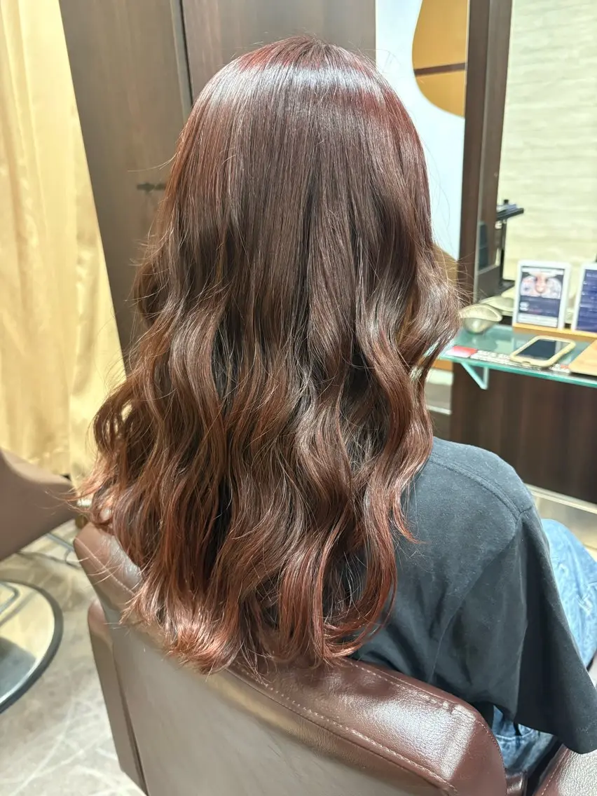 セミロング カラー 小池 穂果/ 府中のヘアスタイル