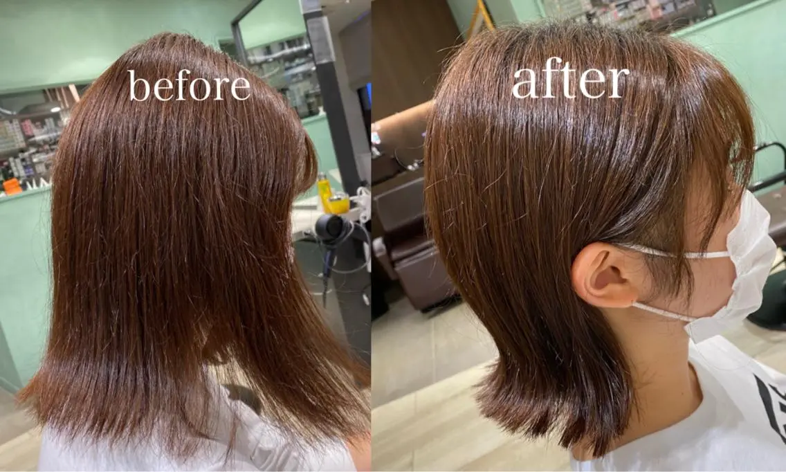 ミディアム ボブ 外ハネヘア equal銀座 黒田💚のヘアスタイル