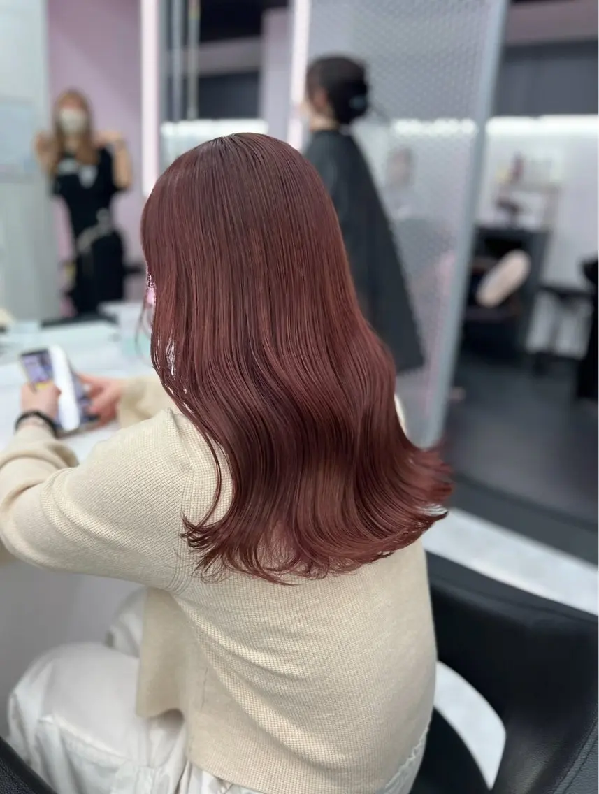 セミロング カラー カット ヘアカラー トリートメント 💖似合わせカラー ブリーチ💖レイヤーのヘアスタイル