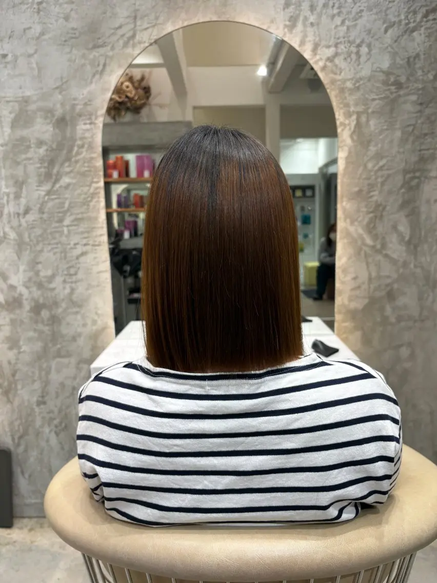 ミディアム 縮毛矯正 Londnaitre /Miriaのヘアスタイル