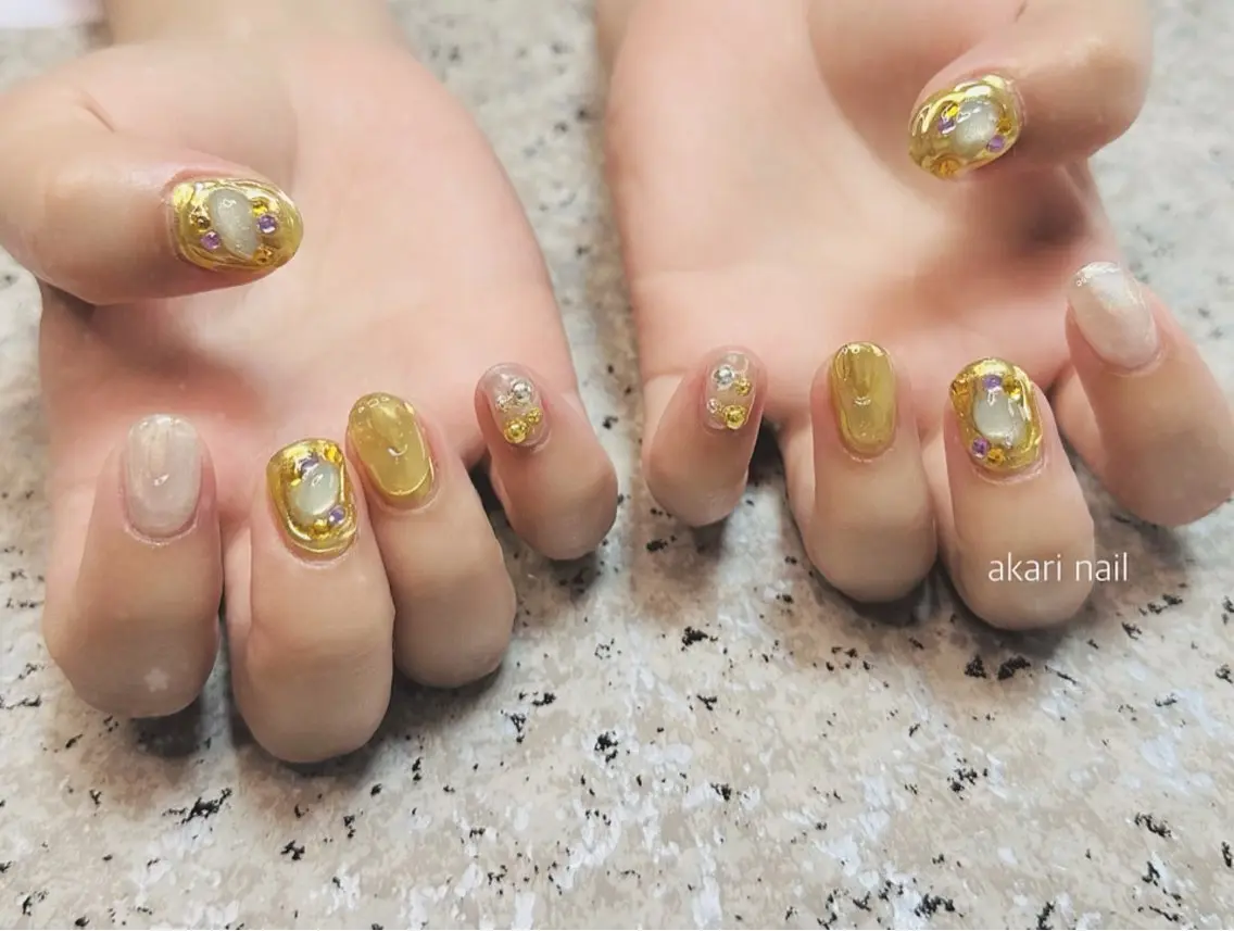 ネイル ハンドネイル フットネイル AKARI nail💅のネイルデザイン