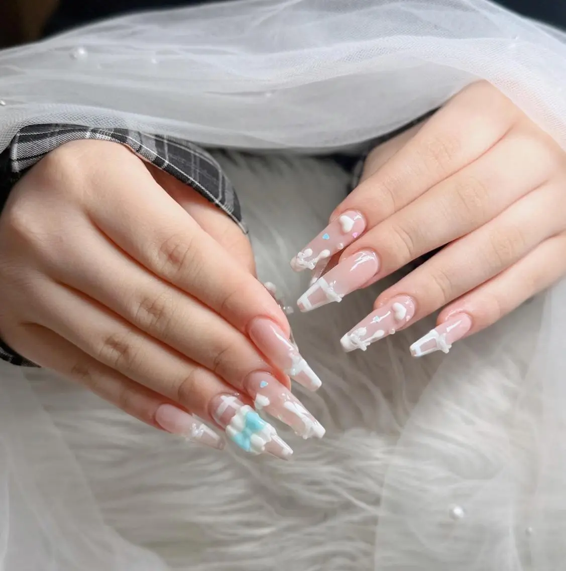 ネイル オーロラネイル チークネイル フットネイル ジェルネイル 韓国ネイル ハンドネイル H.baby Nail Salonのネイルデザイン