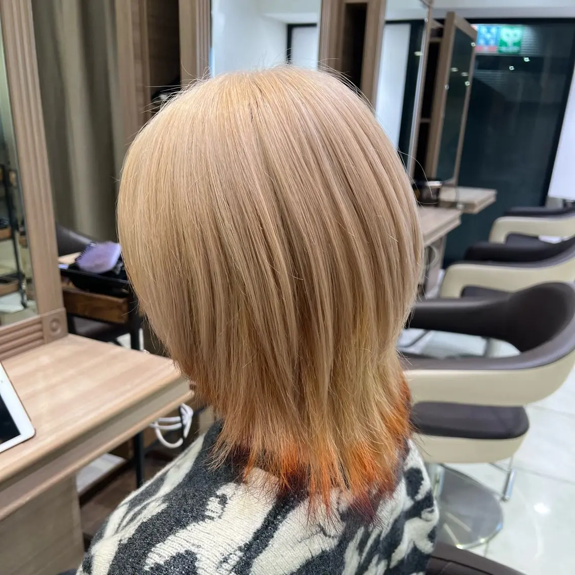 ミディアム カラー ヘアカラー トリートメント デザイン/ハイトーン 🐺ryuyaのヘアスタイル