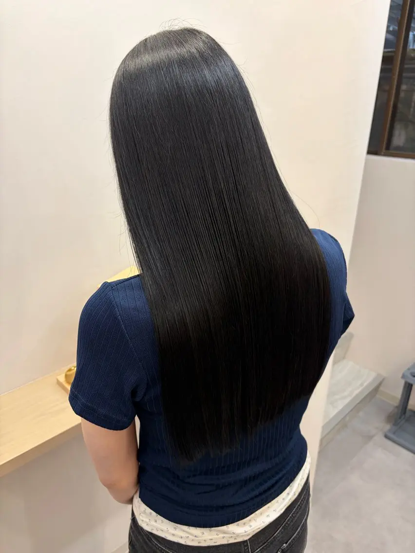 ロング 髪質改善 トリートメント ヘアカラー トリートメント 髪質改善/縮毛矯正/ 艶カラー/登貴のヘアスタイル