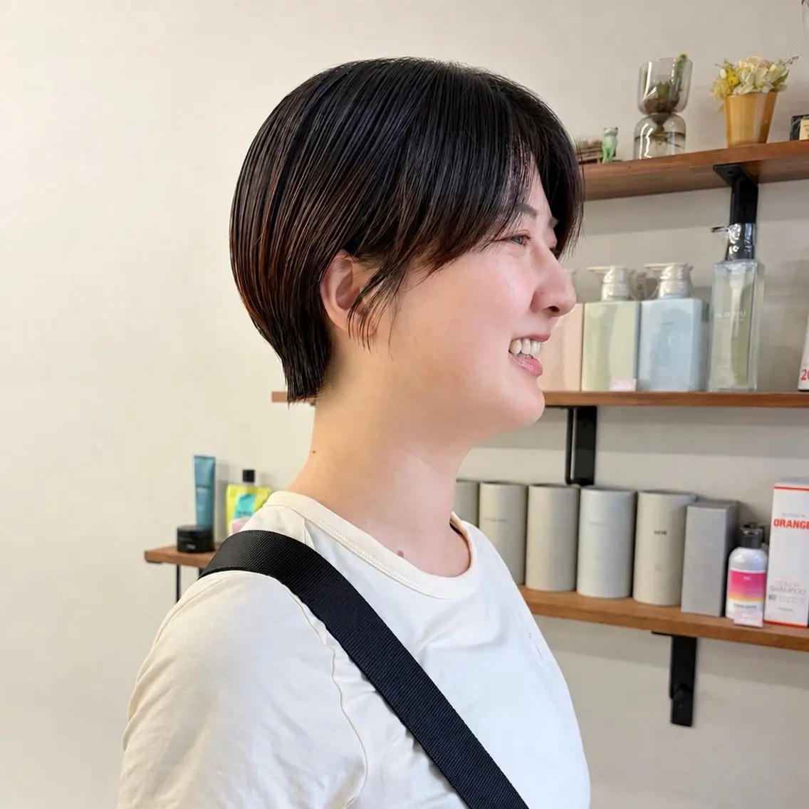 ショート 丸みショート ボブ 髪質改善 レイヤーカット 似合わせカット カット 初めてのショート お任せください✂️のヘアスタイル