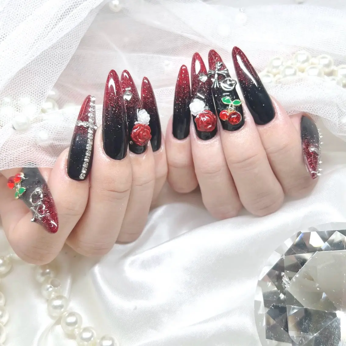 ロング ハンドネイル Nailsalon Angeのネイルデザイン