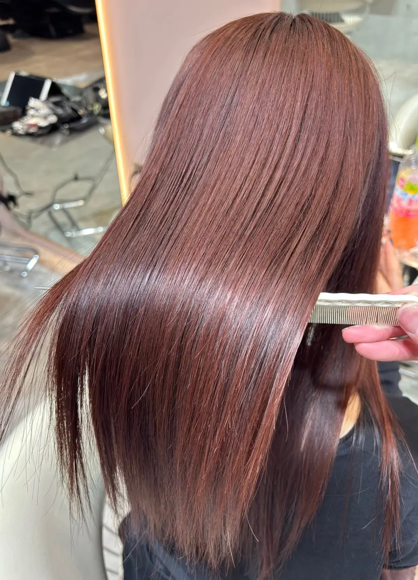ロング カラー ヘアアレンジ ブリーチ 透明感カラー ダブルカラー ブリーチなしカラー 髪質改善 カット ヘアカラー 縮毛矯正 トリートメント 艶髪特化/矯正/ 髪質改善/吉田光佑のヘアスタイル