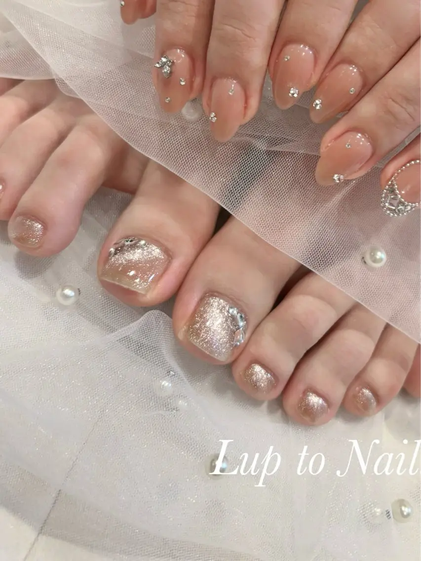 ネイル 春ネイル フットネイル Lupto nail 【Jr.リカ】のネイルデザイン