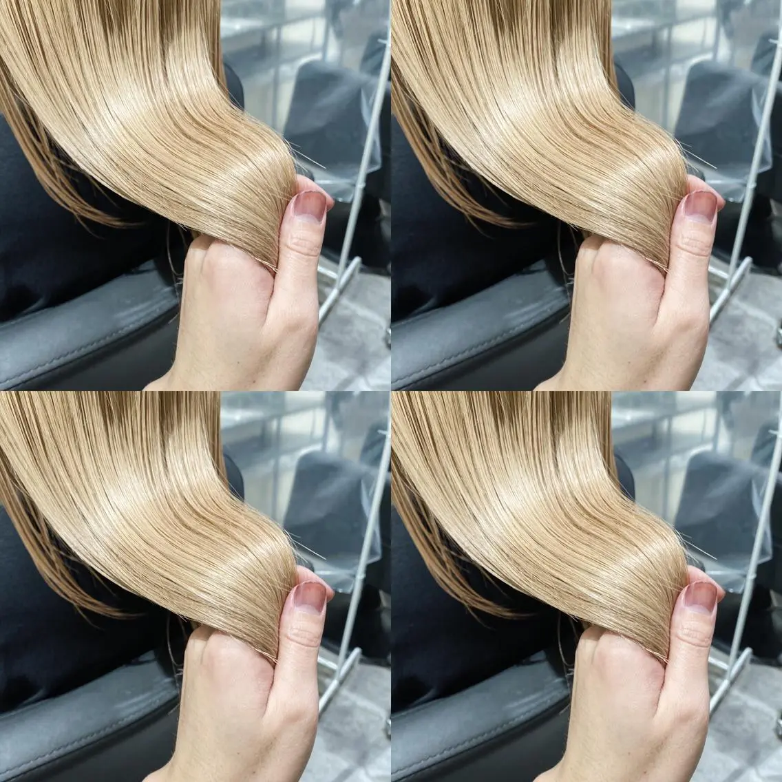 セミロング カラー ベージュカラー ブリーチ ブロンド ブロンドベージュ カット ヘアカラー 竹内啓太 ボブのヘアスタイル