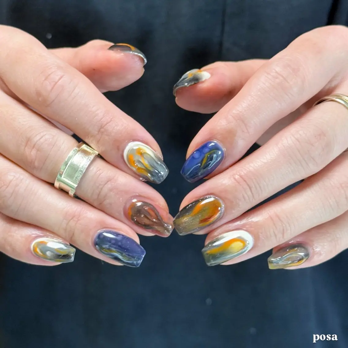 ネイル ニュアンスネイル シンプルネイル ハンドネイル posa nail モエミのネイルデザイン