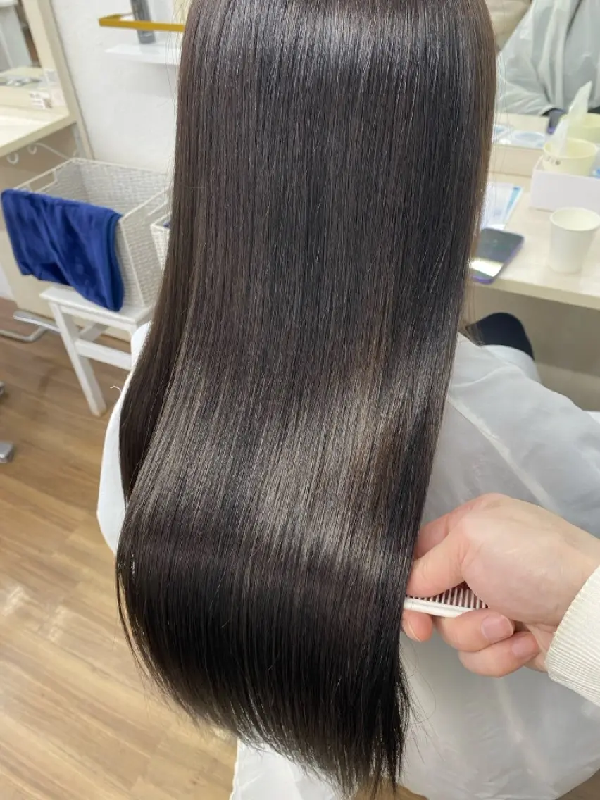 ロング 髪質改善 トリートメント GLOSS 心斎橋 山上のヘアスタイル