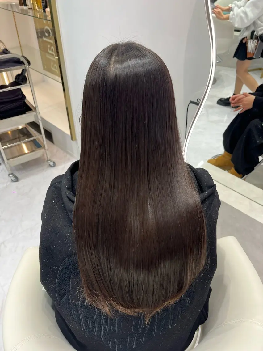 ロング カラー 髪質改善 トリートメント 𝑹𝒊𝒉𝒐🎀 名駅/大人韓国ヘアのヘアスタイル