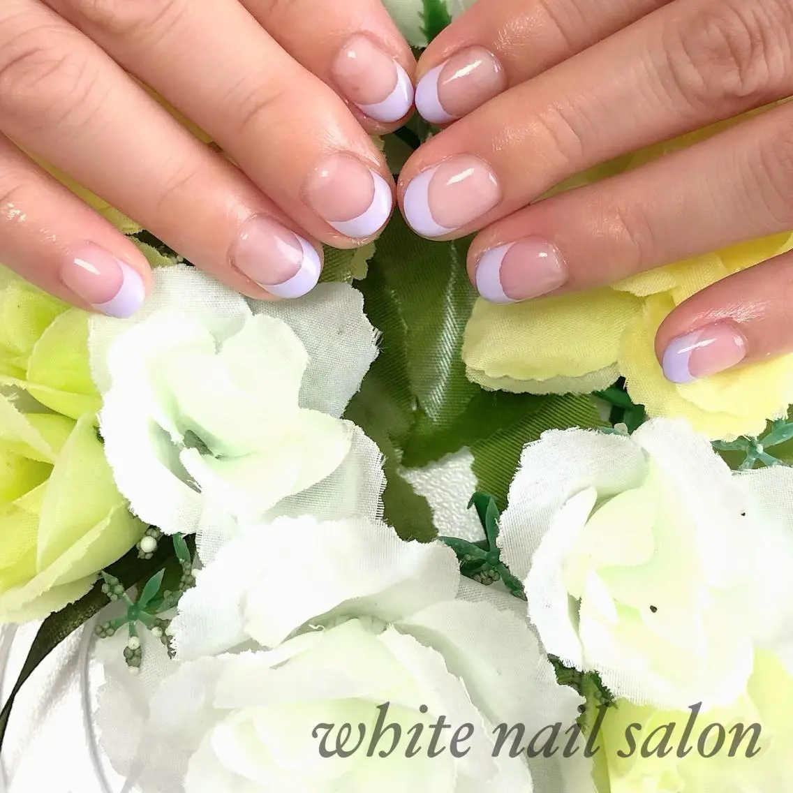 ネイル アートネイル フレンチネイル ジェルネイル ハードジェル 持ち込み ハンドネイル white nail salonのネイルデザイン