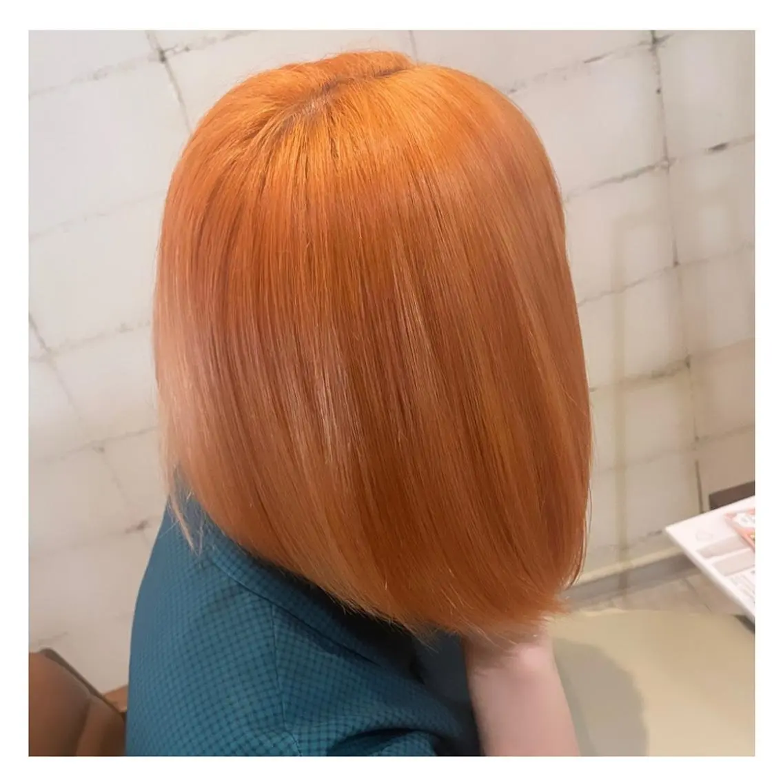 ショート カラー ブリーチ オレンジ ヘアカラー トリートメント ❁⃘ ち だ り さ ❁⃘のヘアスタイル