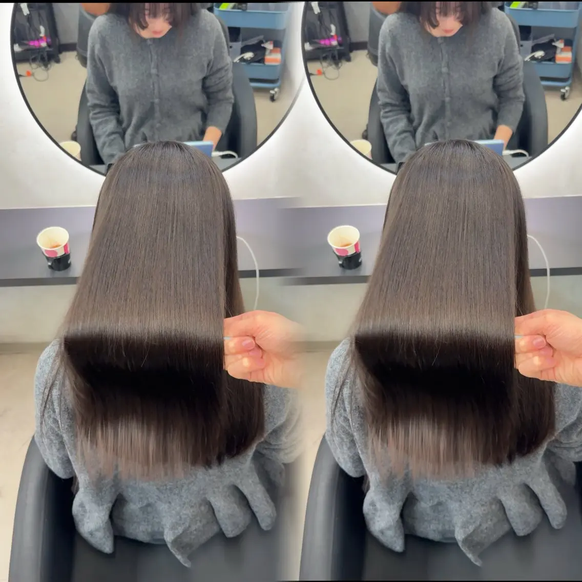ロング カラー ヘアアレンジ カット ヘアカラー 縮毛矯正 トリートメント 新宿 /髪質改善/ レイヤー/ヒュウガのヘアスタイル