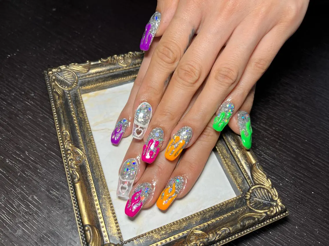 ネイル アートネイル ハート ネイルチップ Nail salon Caco.のネイルデザイン