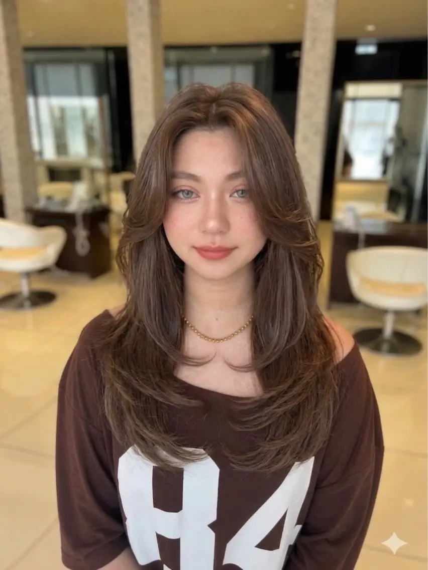 ロング ヘアカラー トリートメント EARTH 市野のヘアスタイル