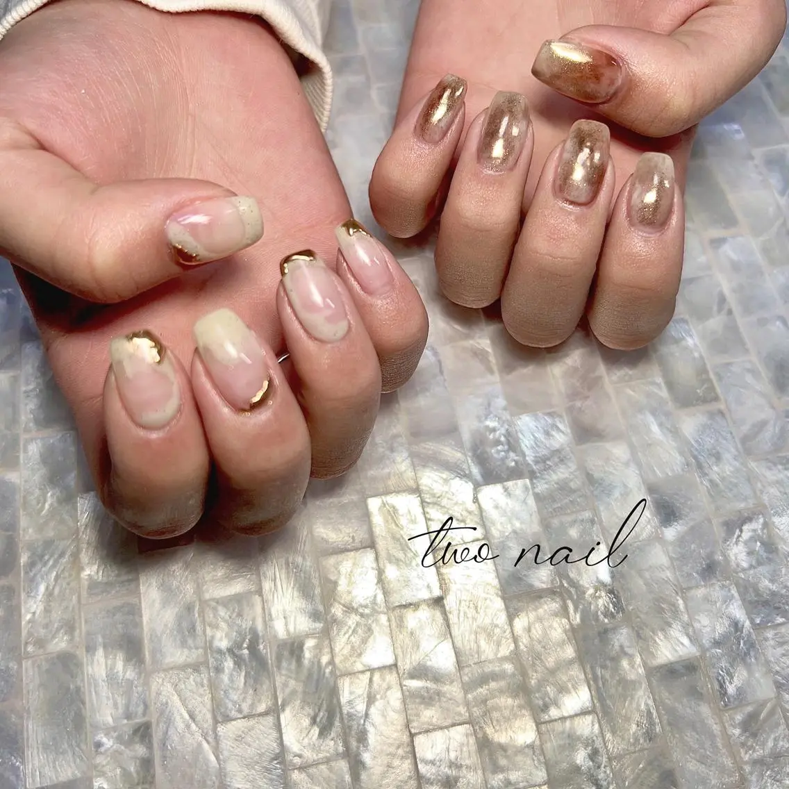 ネイル アートネイル フットネイル ハート ニュアンスネイル オフィスネイル ハンドネイル two nailのネイルデザイン