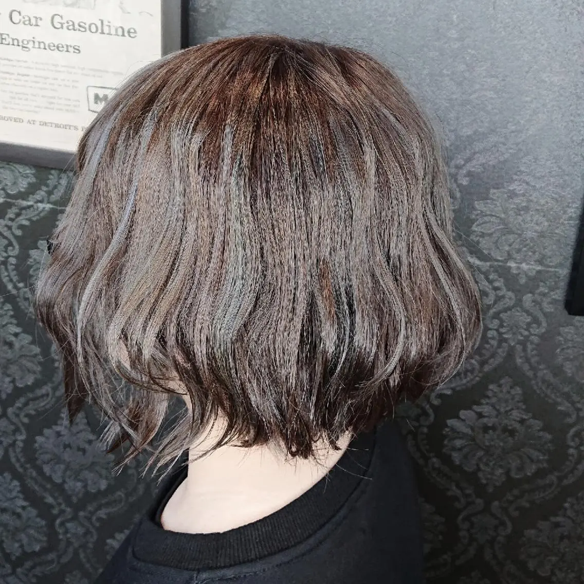 ミディアム カラー ハイライトカラー ユニコーンカラー ハイライト カット ヘアカラー 保住 恭平のヘアスタイル