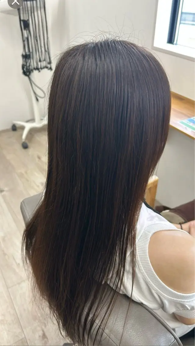 ロング 縮毛矯正 酒井 直桜矢のヘアスタイル