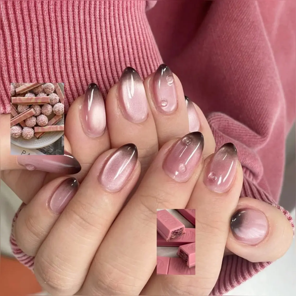 ネイル 韓国ネイル 持ち込み ニュアンスネイル ネイルチップ 冬ネイル LISA ANA.CHUOのネイルデザイン