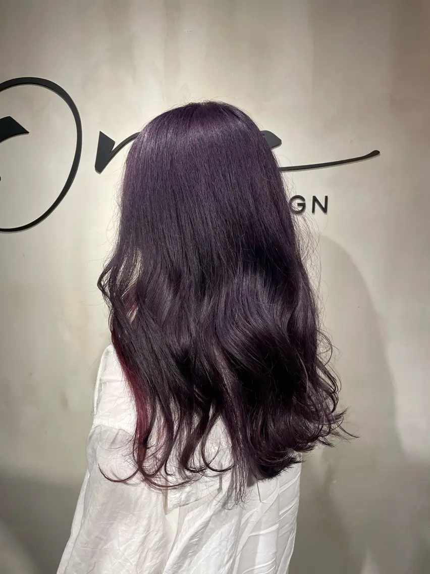 ロング カラー ラベンダーカラー ピンクカラー 艶感/レイヤーカット 🌐Taketoのヘアスタイル