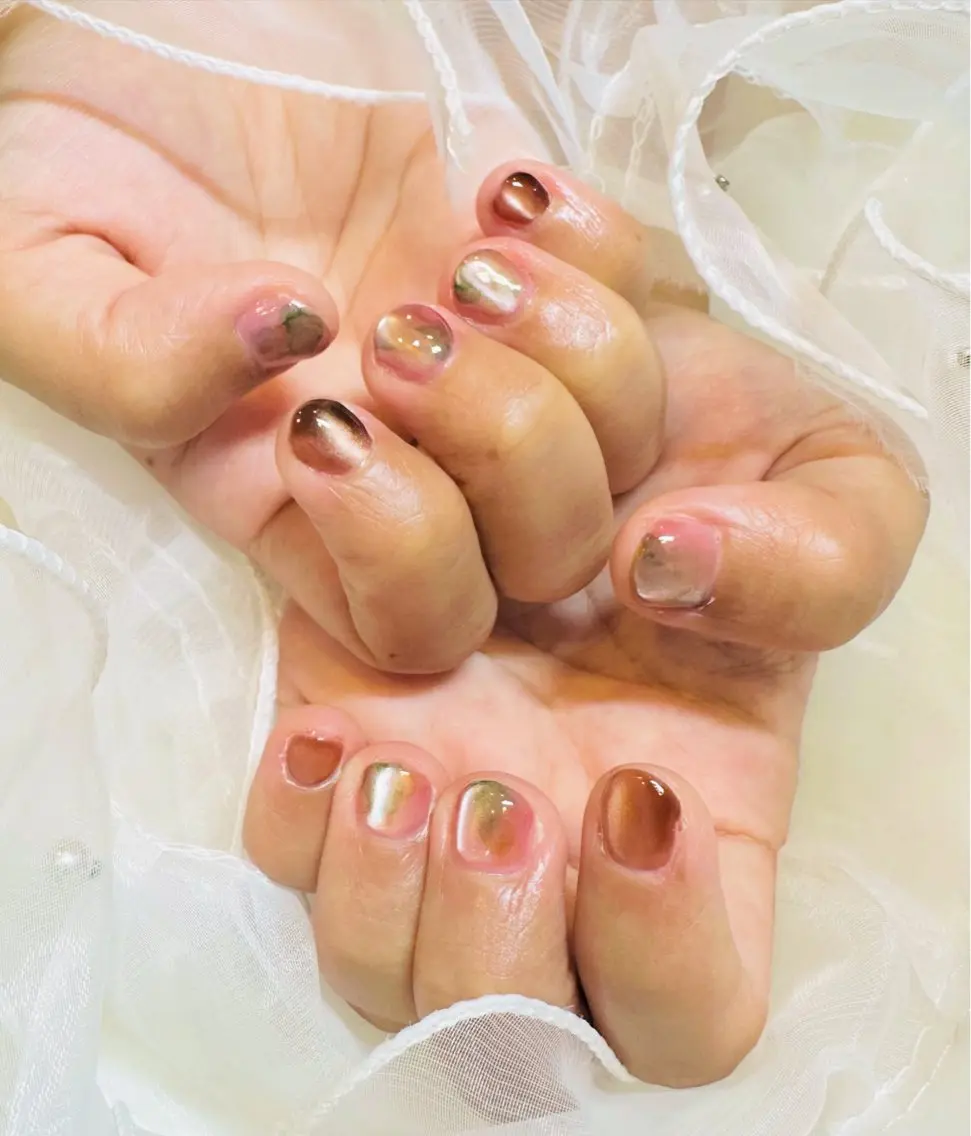 ネイル アートネイル ショートネイル ハンドネイル 田端 笑理菜のネイルデザイン