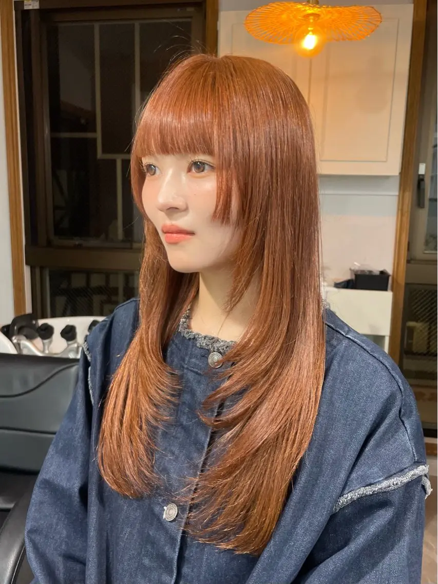 ロング カット ヘアカラー トリートメント 野町好花 レイヤー/髪質改善のヘアスタイル