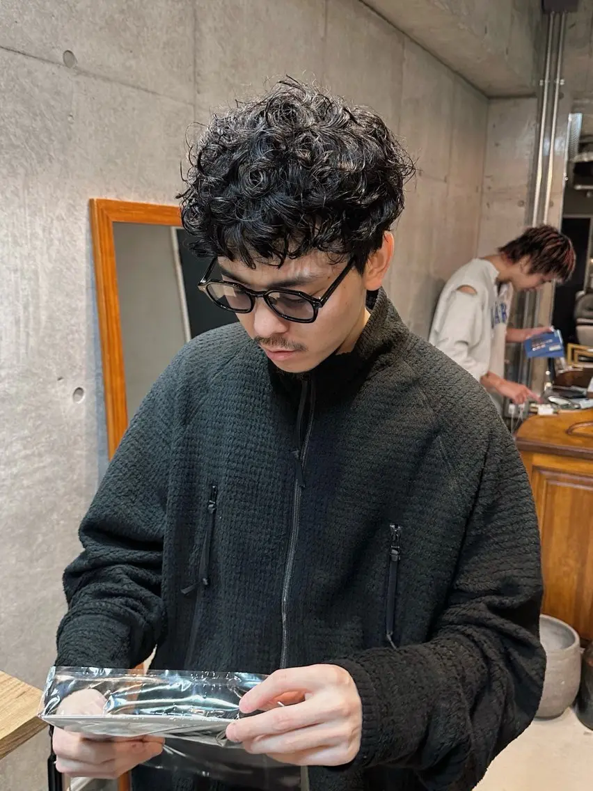 パーマ メンズ カット パーマ トリートメント 前野 日奈のヘアスタイル