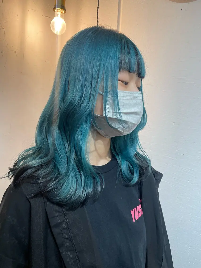 ロング カラー 黒髪 京都美容師 塩のヘアスタイル