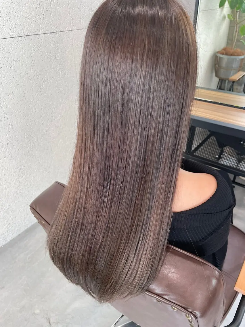 ロング カラー 髪質改善 縮毛矯正 トリートメント マンツーマン 髪質改善　工藤のヘアスタイル