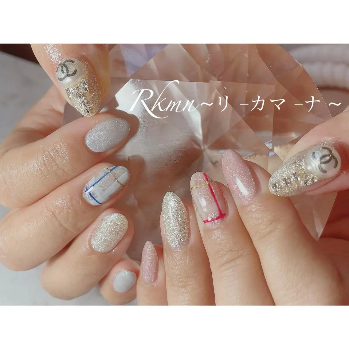 ネイル アートネイル ラメ(グリッター) 春ネイル ハンドネイル フットネイル ハンドケア Rkmn ~リ-カマ-ナ~のネイルデザイン