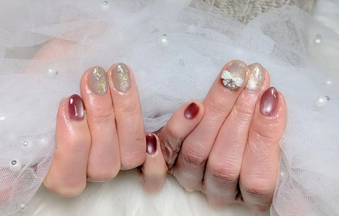 ネイル ラメ(グリッター) ハンドネイル m&pPrivate nailsalonのネイルデザイン