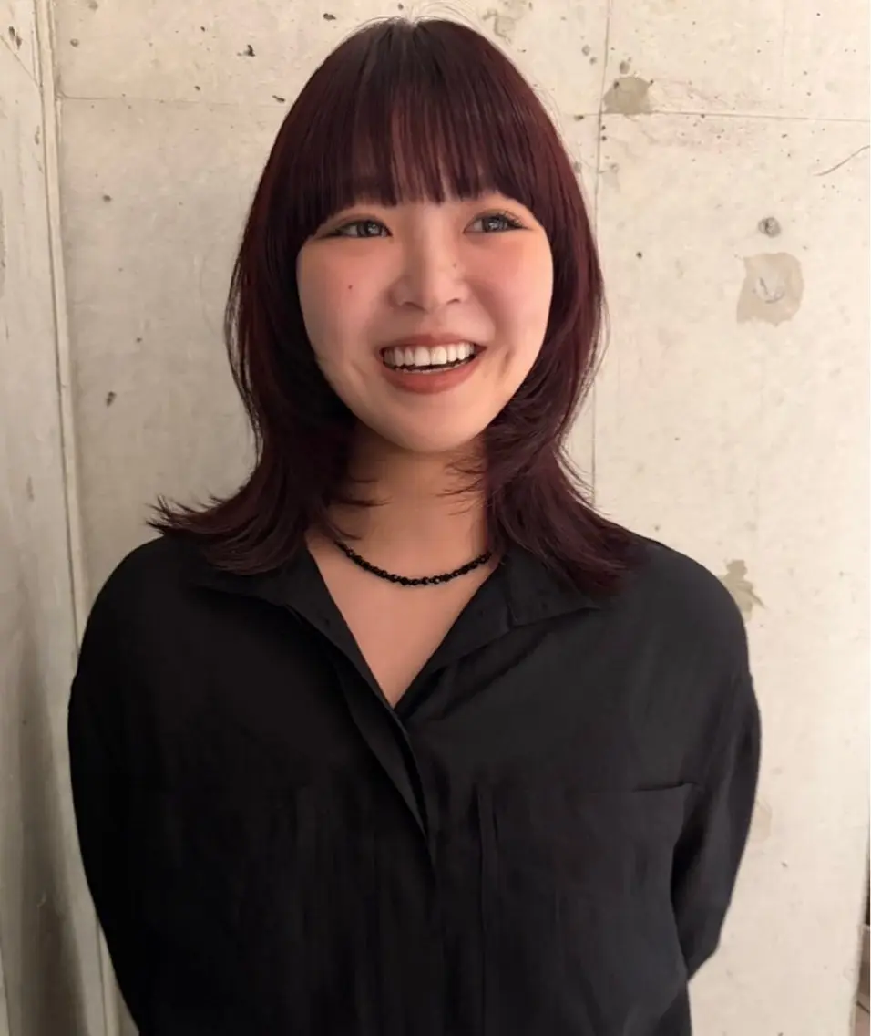 ミディアム カット ヘアカラー 中村 果乃のヘアスタイル