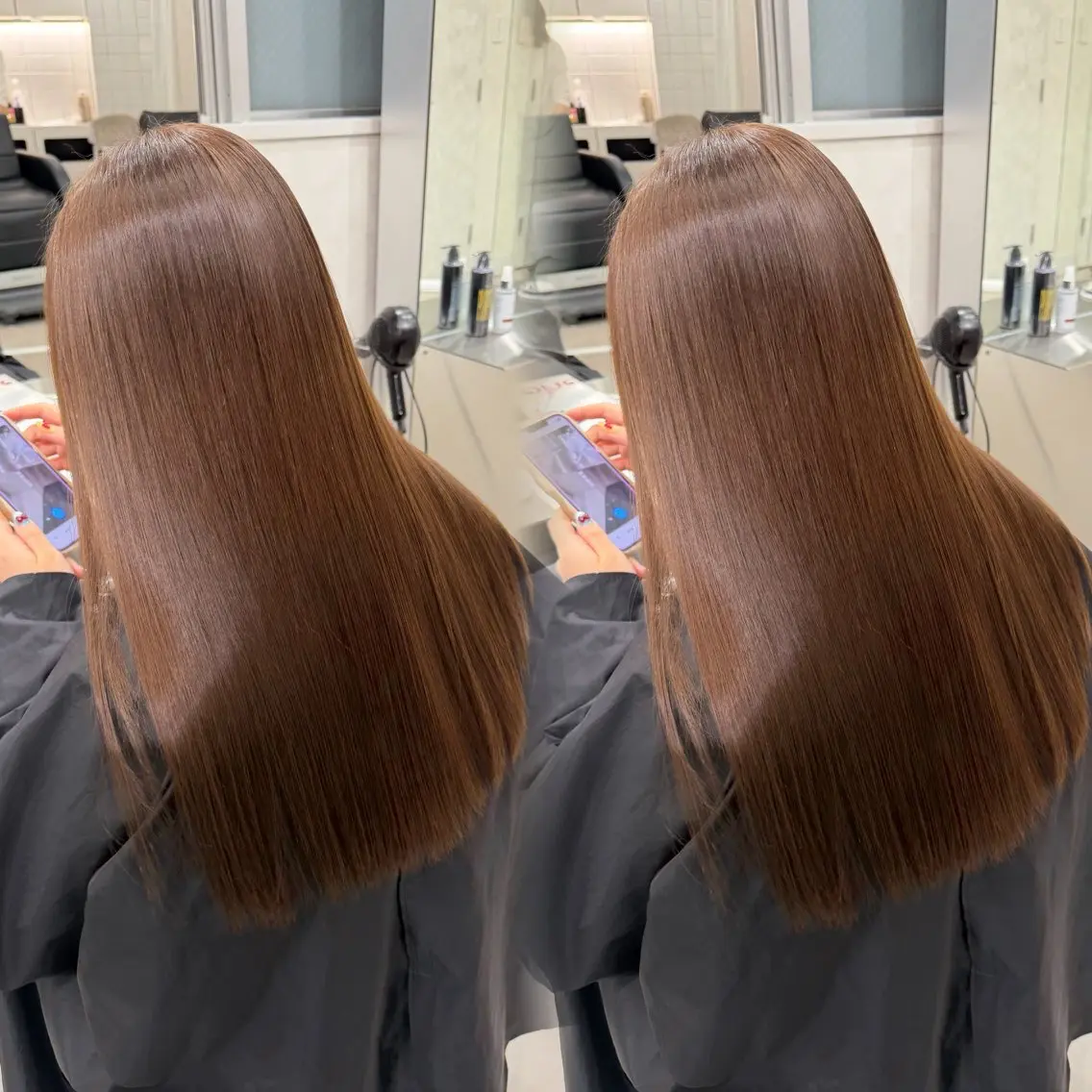 ロング カラー パーマ ブラウンカラー 髪質改善 ストレートパーマ ヘアカラー 縮毛矯正 原宿/ハイライト バレイヤージュ/大智のヘアスタイル